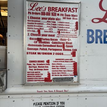 Lee's Breakfast - Menu - Food Trucks Near Me - Waipahu, Hawaii Lee's Breakfast - Menu - Food Trucks Near Me - Waipahu, Hawaii