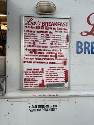 Menu photo 1 Lee's Breakfast Waipahu, HI Menu photo 1 Lee's Breakfast Waipahu, HI