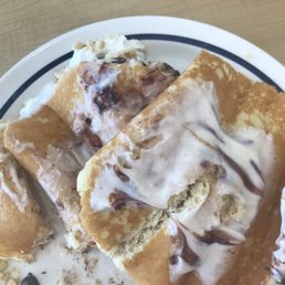 The new cannoli pancakes  Not what they show in there menu photo