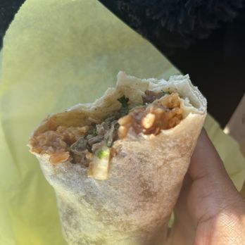 El Steak Burrito - Carne asada burrito with beans, rice, cilantro, and onion. - Mexican Near Me - Las Vegas, Nevada