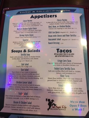 Menu photo 7 Fuentes Cafe Downtown San Angelo, TX