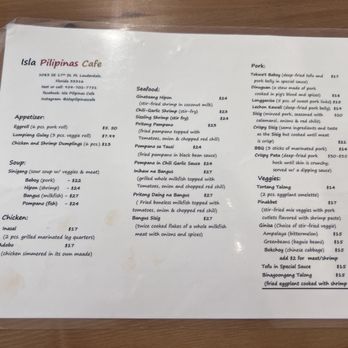 Isla Pilipinas Cafe - Menu - Filipino Near Me - Fort Lauderdale, Florida