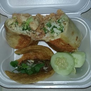 Jalapeño Express - pollo California burrito (no cream, no dressing) azada taco (minus a bite, couldn't wait to take the pic) Haaaa... - Mexican Near Me - Jacksonville Beach, Florida