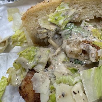 Venti Italian Specialties - Hair in Chicken Cutlet Caesar Sandwich - Italian Near Me - Jersey City, New Jersey Venti Italian Specialties - Hair in Chicken Cutlet Caesar Sandwich - Italian Near Me - Jersey City, New Jersey