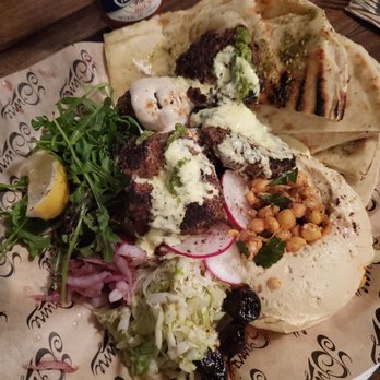 Dune - Lamb, falafel and hummus plate!! So so good! - Falafel Near Me - Los Angeles, California