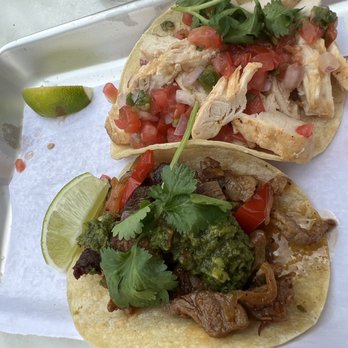 Pier 131 Kitchen + Bar - Beef taco & chicken taco. $3.50 each. They were good. - New American Near Me - Shelton, Connecticut Pier 131 Kitchen + Bar - Beef taco & chicken taco. $3.50 each. They were good. - New American Near Me - Shelton, Connecticut