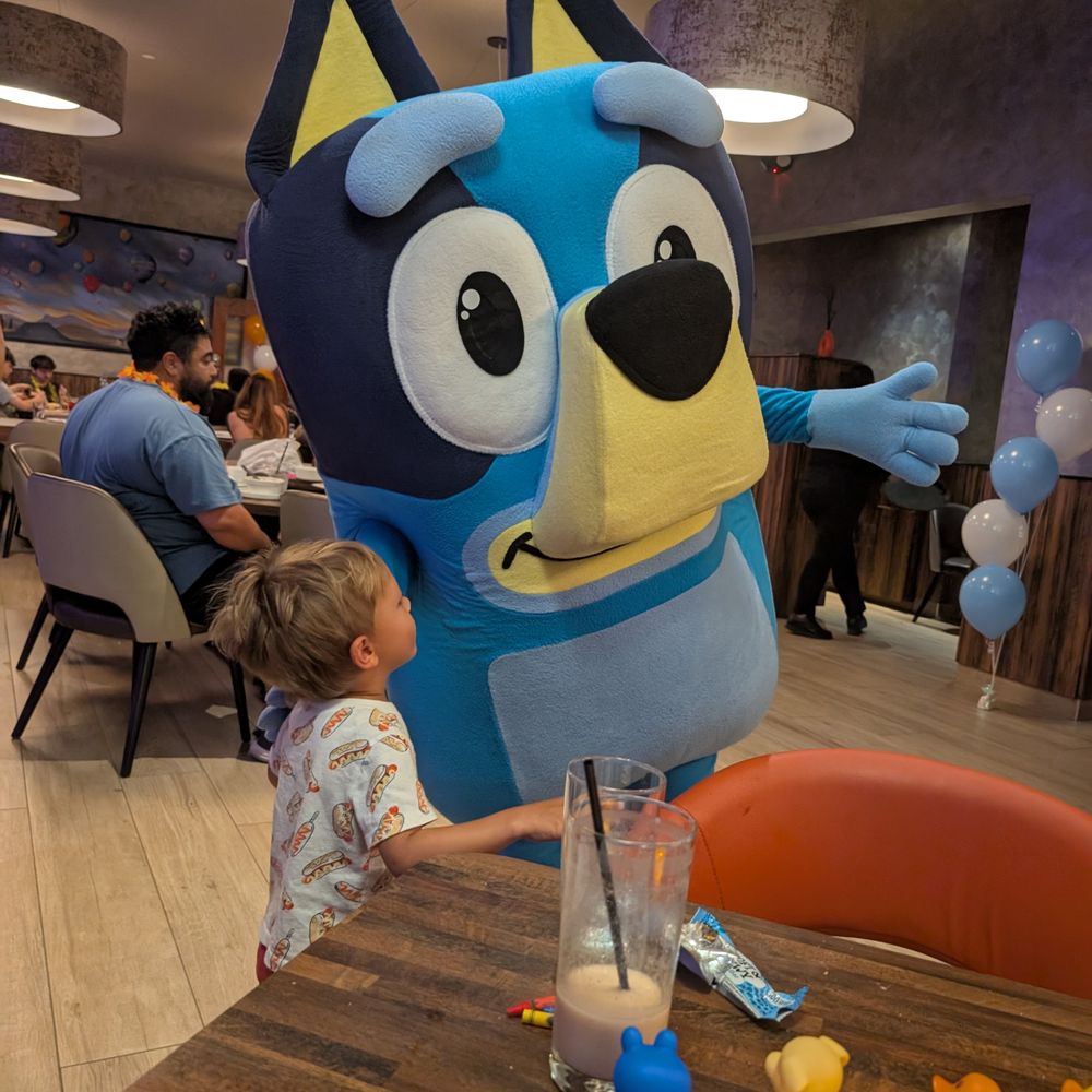 Our grandson meets Bluey Our grandson meets Bluey
