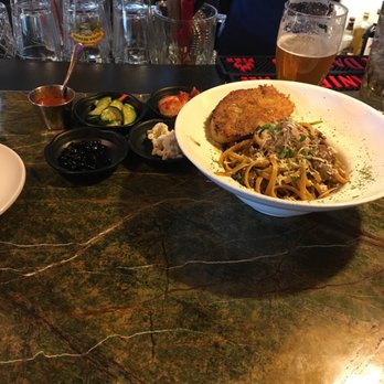 Arario - Bulgogi Pasta with the regular sides! - Korean Near Me - Reno, Nevada