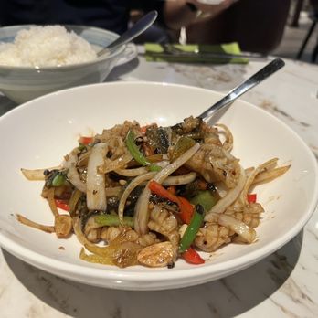 Malacca Cafe - squid dish - Malaysian Near Me - Southlake, Texas