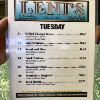 Lenis Restaurant - Menu 2 - New American Near Me - New Orleans, Louisiana Lenis Restaurant - Menu 2 - New American Near Me - New Orleans, Louisiana