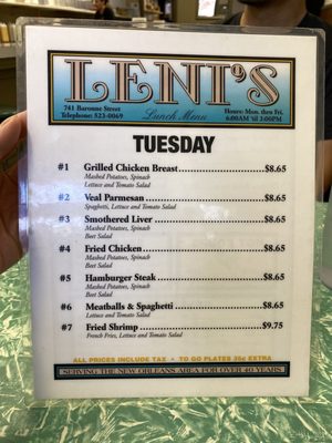 Menu photo 2 Lenis Restaurant New Orleans, LA Menu photo 2 Lenis Restaurant New Orleans, LA