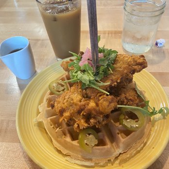 Scratch Kitchen - Spicy Fried Chicken and Waffles - Breakfast & Brunch Near Me - Honolulu, Hawaii Scratch Kitchen - Spicy Fried Chicken and Waffles - Breakfast & Brunch Near Me - Honolulu, Hawaii