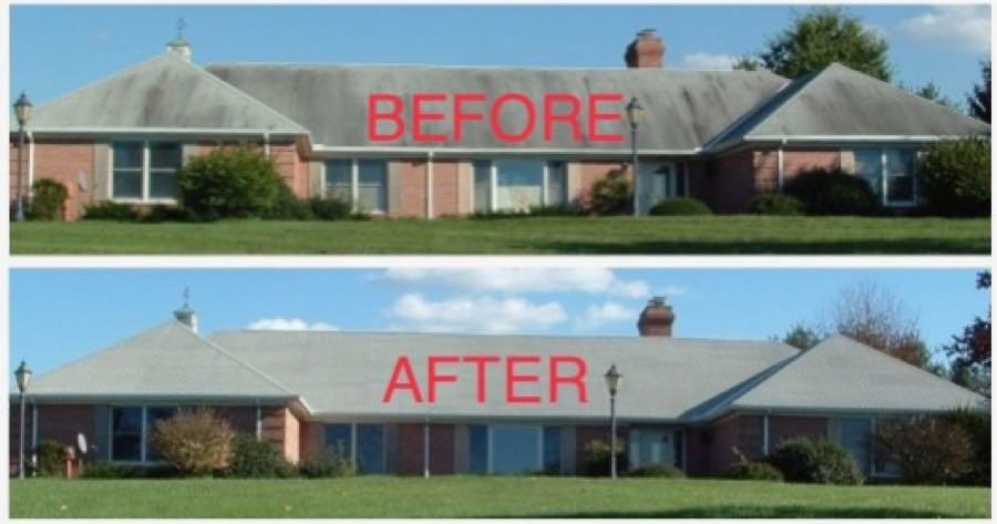 Slide of No Pressure Roof Cleaning