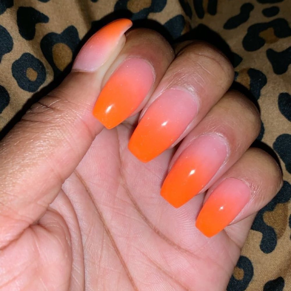 Ombré powder gel nails Ombré powder gel nails