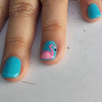 Nail Art & Spa - It just isn't summer without pink flamingos! Sooo cute! - Nail Salons Near Me - Elgin, Illinois