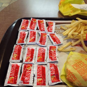 McDonald's - 16 free ketchup packets after I asked for one sweet and sour that they wouldn't give me. Terrible! - Burgers Near Me - Plainfield, Indiana McDonald's - 16 free ketchup packets after I asked for one sweet and sour that they wouldn't give me. Terrible! - Burgers Near Me - Plainfield, Indiana