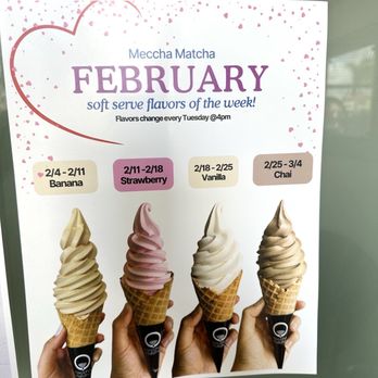 Meccha Matcha - February 2025 flavors of the week - Desserts Near Me - Artesia, California Meccha Matcha - February 2025 flavors of the week - Desserts Near Me - Artesia, California