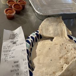 Moldy side of pita Moldy side of pita