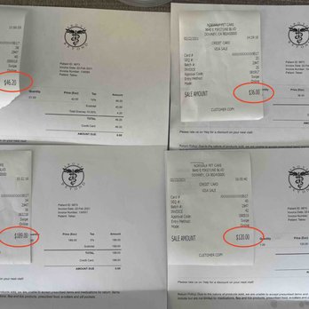 Above & Beyond Pet Clinic - Receipts for for paid goods and services totaling almost $400 - Veterinarians Near Me - Downey, California