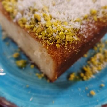Cafe Turko - Revani - A greek Semolina cake with orange syrup - Halal Near Me - Seattle, Washington