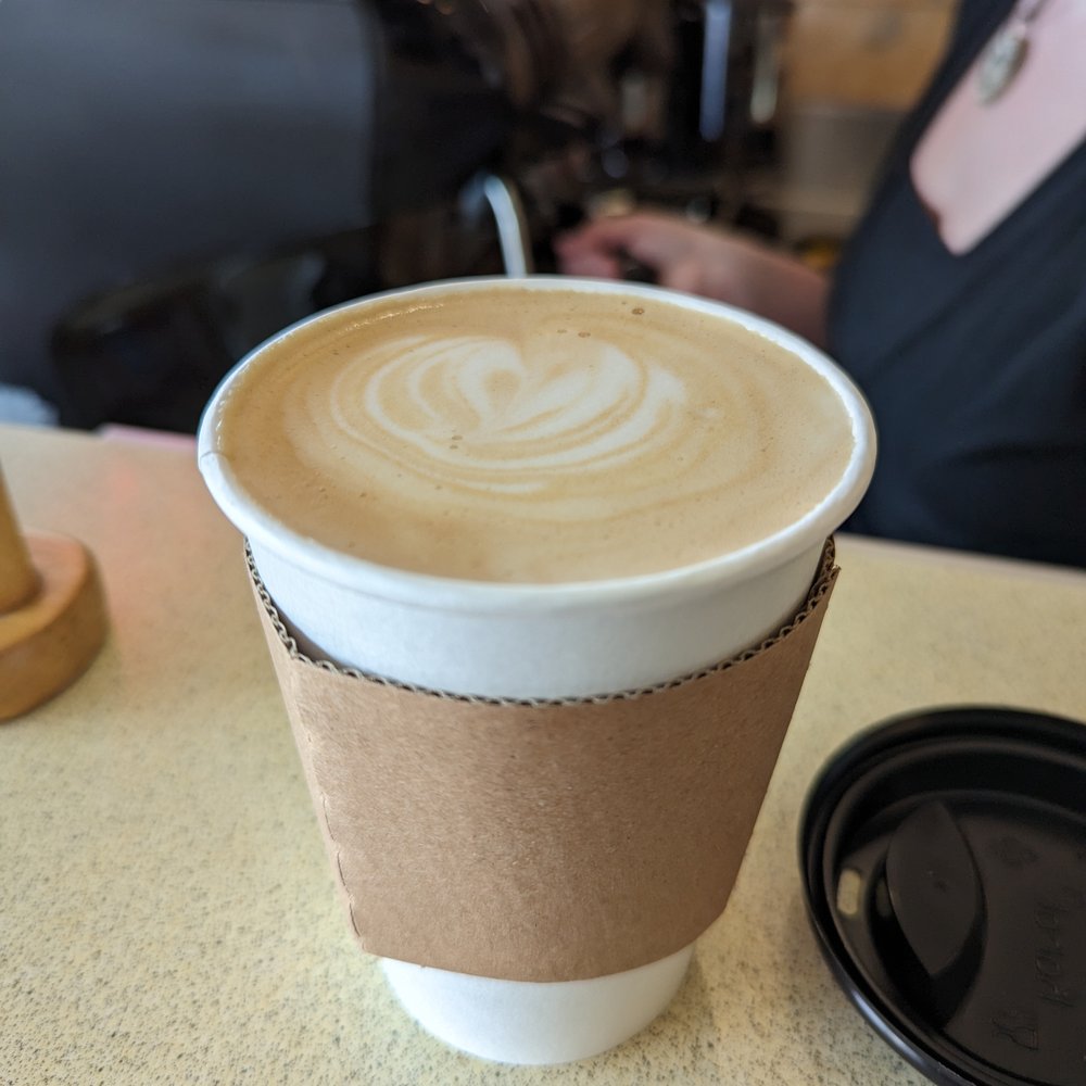 Oceanview Diner - Caramel Latte with Almond Milk. Small. $5.25 before tax and tip. - Sandwiches Near Me - Berkeley, California