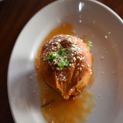 Delicias Latinas Restaurant - Chuchitos(its a Guatemalan dish that kind of resembles a small tamal with pepian sauce).