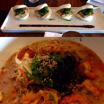 Lucky Belly - Pork Belly Bao and Shrimp Kim Chee Ramen Bowl! - Bars Near Me - Honolulu, Hawaii