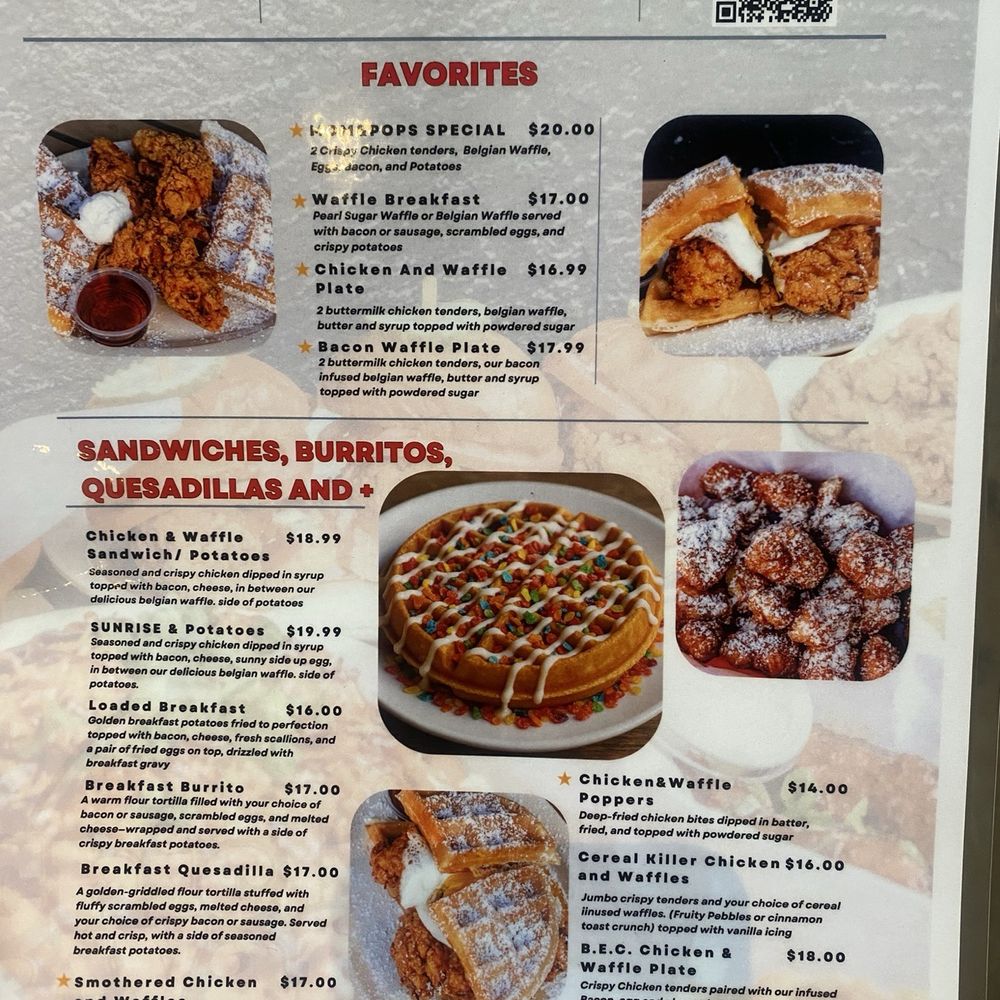 Mom's Chicken and Waffles - Menu - New American Near Me - San Diego, California