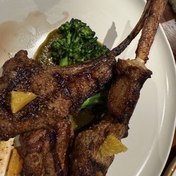 Lady Elaine - 3 lamb rack , just remembered to take pic after cutting up one of lamb rack . It's tender and juicy. 9/10 - Mediterranean Near Me - Honolulu, Hawaii Lady Elaine - 3 lamb rack , just remembered to take pic after cutting up one of lamb rack . It's tender and juicy. 9/10 - Mediterranean Near Me - Honolulu, Hawaii