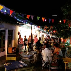 Dadá Mini Tienda bar - Hanging out in the courtyard bar area.