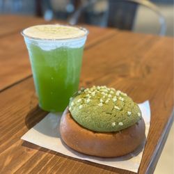 Breadbelly - Kaya Bun ($7) + Meloncoco ($8.50)