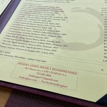 Ambrogia Caffe’ & Enoteca - Italian Near Me - Cape Charles, Virginia