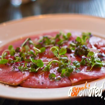 Yellowtail Japanese Restaurant & Lounge - Big Eye Tuna Pizza; My Review of Yellowtail: http://asupr.us/ap-yellowtail - Japanese Near Me - Las Vegas, Nevada
