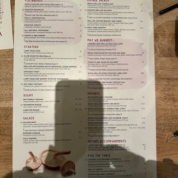 Seasons 52 - memu - New American Near Me - Costa Mesa, California