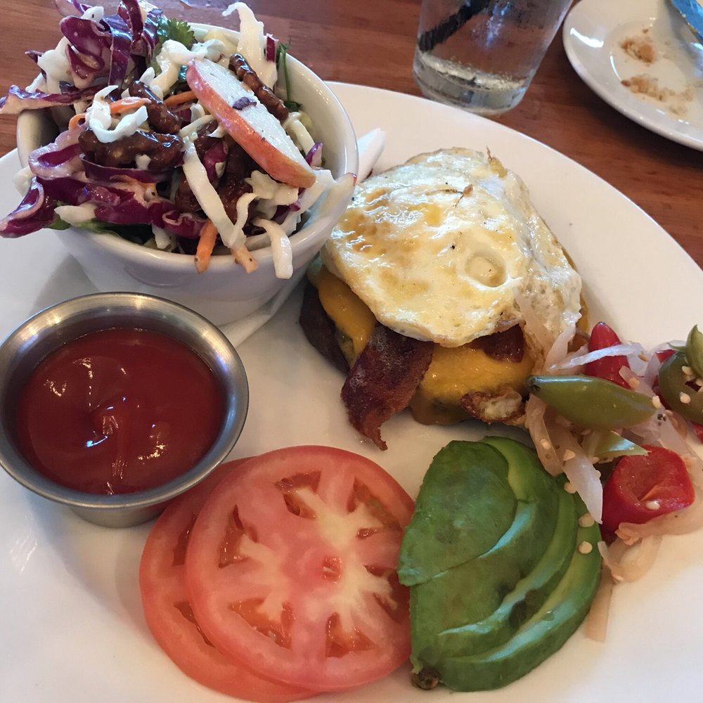 Cover 3 - Round Rock - I Keto'd my burger and it was great!  This is the one with bacon, egg and cheese on it. - Sports Bars Near Me - Round Rock, Texas