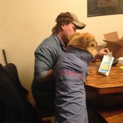 Crider's Heat and Air - paul and axel going over paper work