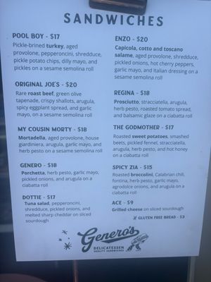 Menu photo 1 Genero’s Delicatessen Sebastopol, CA Menu photo 1 Genero’s Delicatessen Sebastopol, CA