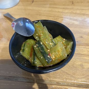 Noodle Alley - complimentary cucumber salad - Noodles Near Me - Cedar Park, Texas