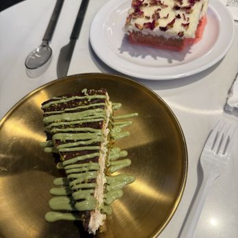 Sana'a Cafe - Pistachio cheese cake and rose cake super duper delicious! - Coffee Roasteries Near Me - Oakland, California Sana'a Cafe - Pistachio cheese cake and rose cake super duper delicious! - Coffee Roasteries Near Me - Oakland, California