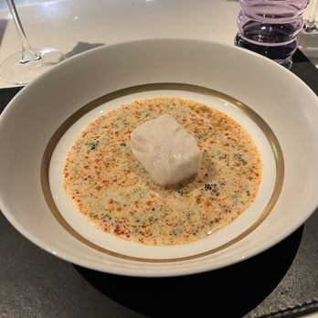 Pineapple & Pearls - Halibut in a sea of caviar cream sauce with a little kick to it - New American Near Me - Washington, DC, District of Columbia Pineapple & Pearls - Halibut in a sea of caviar cream sauce with a little kick to it - New American Near Me - Washington, DC, District of Columbia