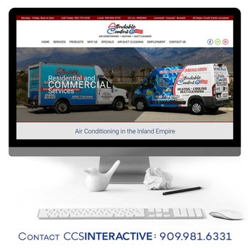 CCS Interactive - Client: Affordable Comfort www.affordablecomfortca.com - Web Design Near Me - Upland, California
