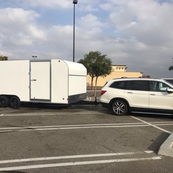 Sky Trailers - Here's that 20 foot x 8.5 foot wide. Attached to the Honda Pilot. - Trailer Repair Near Me - Colton, California Sky Trailers - Here's that 20 foot x 8.5 foot wide. Attached to the Honda Pilot. - Trailer Repair Near Me - Colton, California