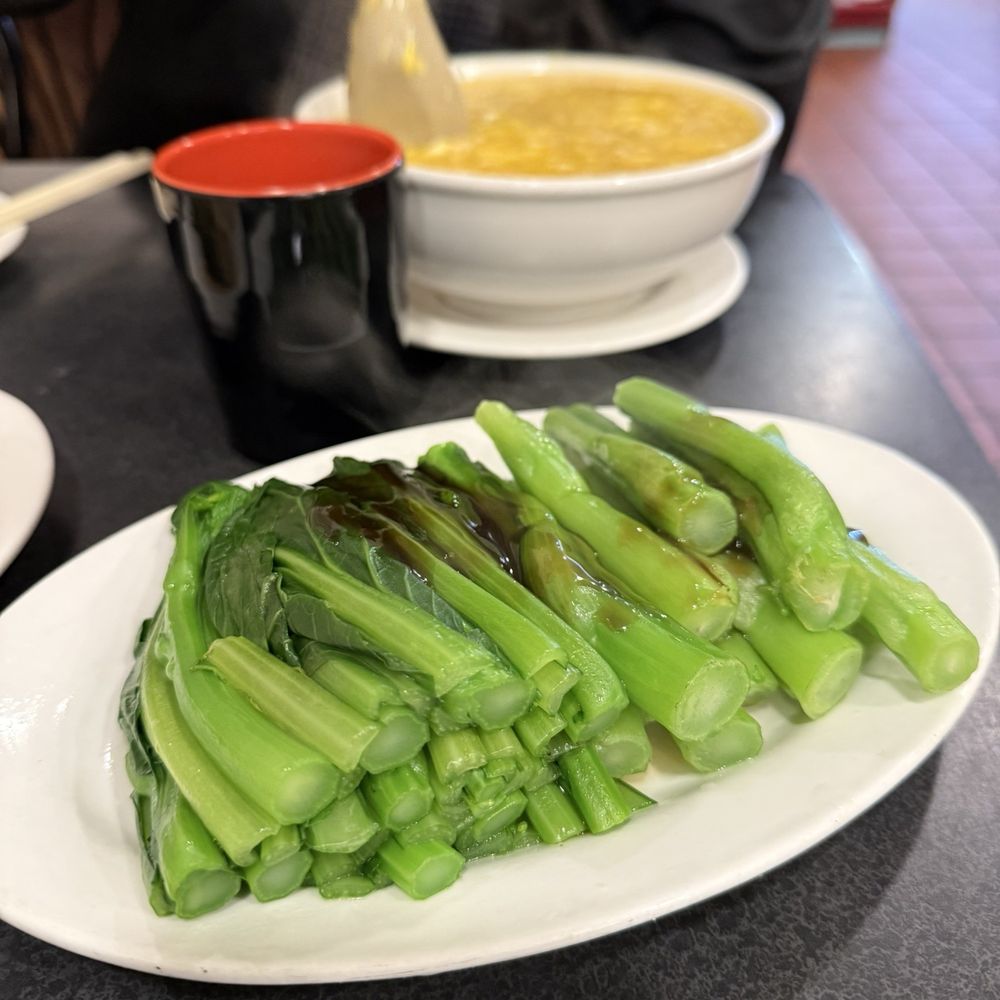 Big Wong - 48. Steamed Seasonal Vegetables with Oyster Sauce - Chinese Near Me - New York, New York Big Wong - 48. Steamed Seasonal Vegetables with Oyster Sauce - Chinese Near Me - New York, New York