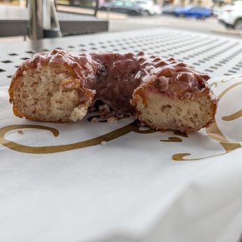 Sidecar Doughnuts & Coffee - Inside of strawberry buttermilk donut - Donuts Near Me - San Diego, California Sidecar Doughnuts & Coffee - Inside of strawberry buttermilk donut - Donuts Near Me - San Diego, California