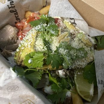 The Local Fry - Asada fries w pulled pork - American Near Me - Baltimore, Maryland