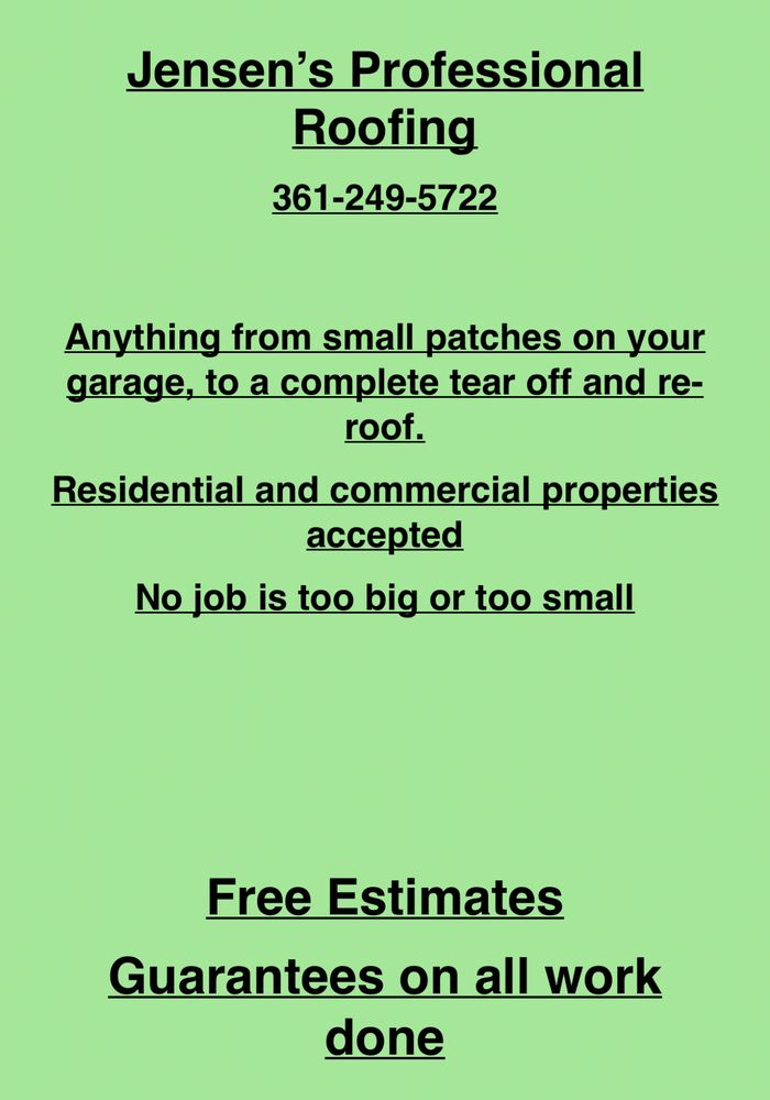 Slide of Jensens Professional Roofing