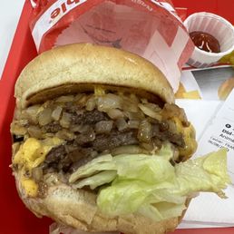 Double double with extra grilled onions