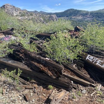 Donner Pass Railroad Tunnel Hike - Discarded railroad ties - Hiking Near Me - Truckee, California