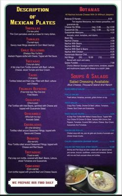 Menu photo 1 El Kanelo Mexican Restaurant Durant, OK
