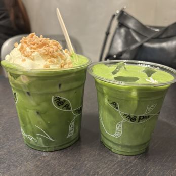 Phe - Banana pudding and matcha latte (edamame) - Coffee & Tea Near Me - Seattle, Washington Phe - Banana pudding and matcha latte (edamame) - Coffee & Tea Near Me - Seattle, Washington